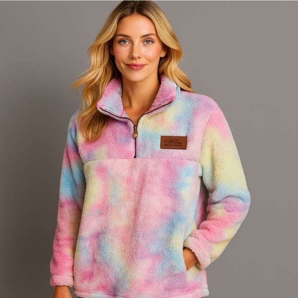 NWT Southern Fried Chicks Colorful Women's Teddy Jacket - Picture 1 of 7